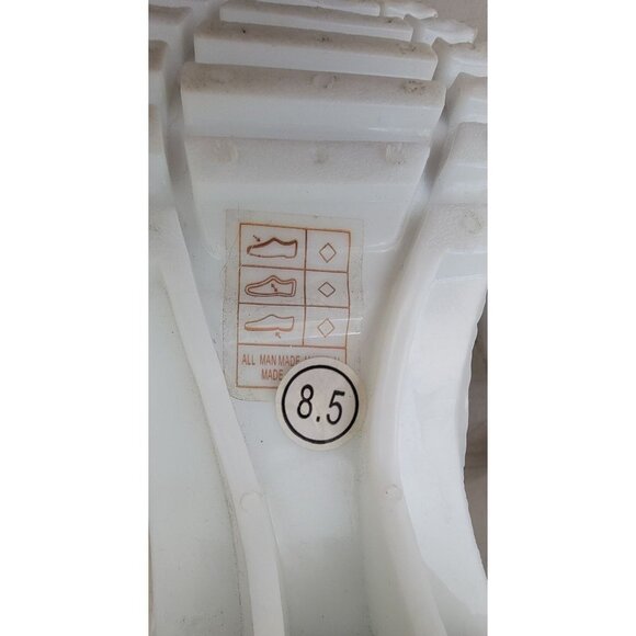 DOLLY MIX White Jelly Platform Strappy Sandals Chunky Heel Women's Sz 8.5 - Picture 8 of 9